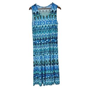 Danny Nicole Dress XL Sleeveless Pullover Blue Green Aqua beachy stretch cover